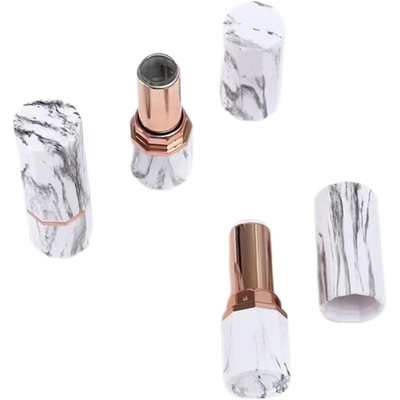 Elegant Sexangle Plastic Lipstick Cases Leeg Cosmetic Container in zwart of wit