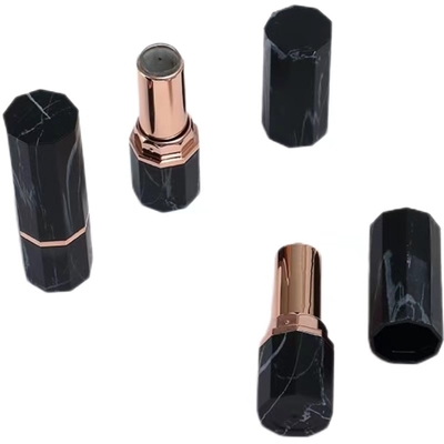 Elegant Sexangle Plastic Lipstick Cases Leeg Cosmetic Container in zwart of wit