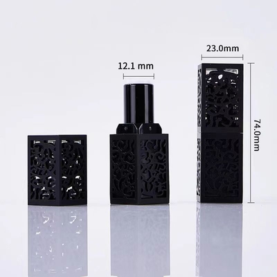 Vierkante vorm Rood Zwart Leeg Lippenstiftbuis Hoog