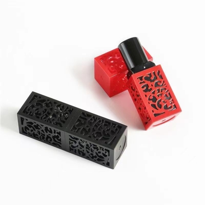 Elegant vierkante kunststof Chinoiserie Lipstick Cases voor Lipbalm Containers