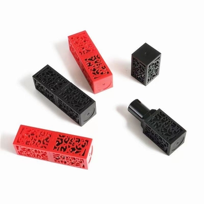 Elegant vierkante kunststof Chinoiserie Lipstick Cases voor Lipbalm Containers