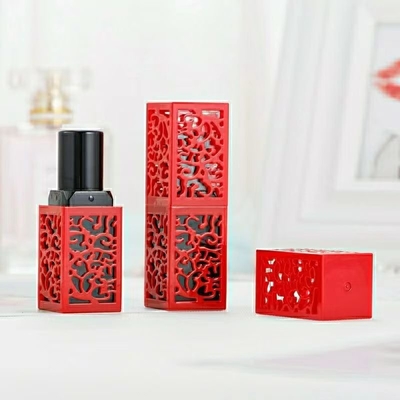 Elegant vierkante kunststof Chinoiserie Lipstick Cases voor Lipbalm Containers