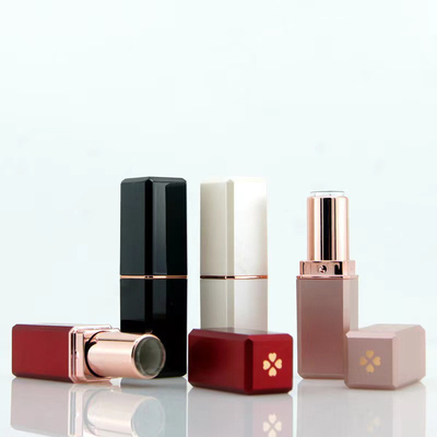 5-6 g capaciteit Vierkante lege lippenstiftbuis met vierblaadje klaverprint en plastic materiaal