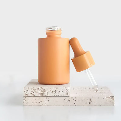 Macaron kleurrijke op maat gemaakte kleuren glazen essentiële oliefles en plastic gladde drupper