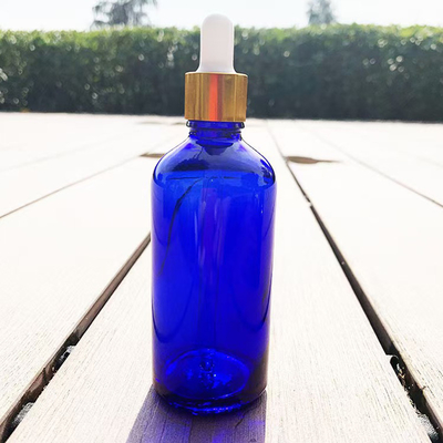 Matt Blauwe essentiële olie lege glazen fles herbruikbaar en recycleerbaar