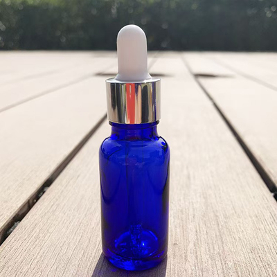 Matt Blauwe essentiële olie lege glazen fles herbruikbaar en recycleerbaar
