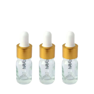 5ml Transparante Glazen Essentiële Olie Fles met Aluminium Druppelaar