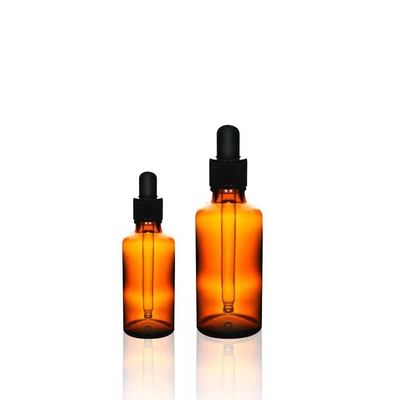 Groothandel Amber Glass Essential Flasje Met Plastic Black Dropper Cap