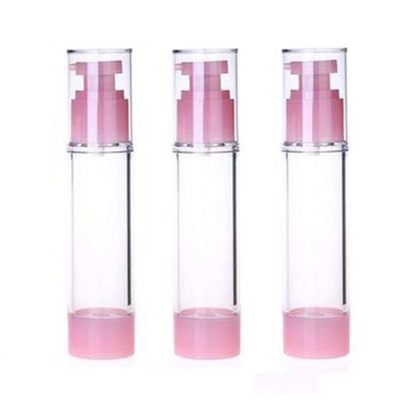 Roze Kleur Normaal gebruikte plastic 50 ml luchtloze pompfles voor cosmetische persoonlijke verzorging