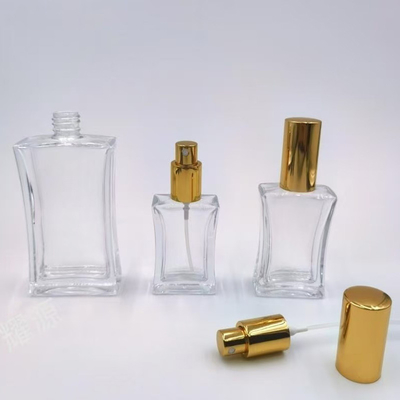 Op maat gemaakte 20 ml, 30 ml en 50 ml glazen fles met aluminium sproeier en overkap