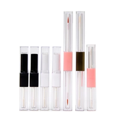 1.2 ml & 2.5 ml Plastic Square Slim Lip Gloss Tube Dual Heads met aangepaste kleuren