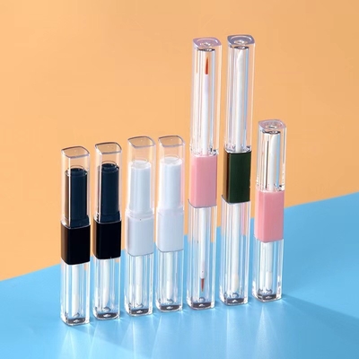 1.2 ml & 2.5 ml Plastic Square Slim Lip Gloss Tube Dual Heads met aangepaste kleuren