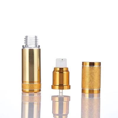 Luxe geanodiseerde aluminium pomp zonder lucht fles fles leeg cosmetisch vacuüm premium huidverzorging serum container meerdere capaciteit