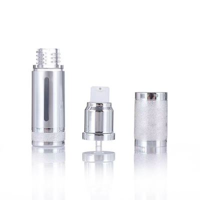 Luxe geanodiseerde aluminium pomp zonder lucht fles fles leeg cosmetisch vacuüm premium huidverzorging serum container meerdere capaciteit