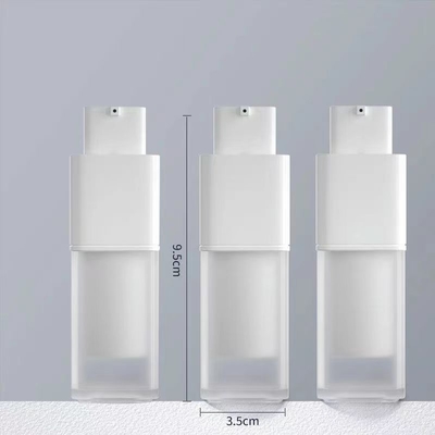 30 ml 50 ml plastic PP vierkant luchtloze fles met pomp