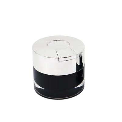 15/30/50g Duidelijke dubbelwandige cosmetische crème pot met ingebouwde hygiënische lepel voor vochtinbrengende crème, gezichtsmasker en huidverzorging