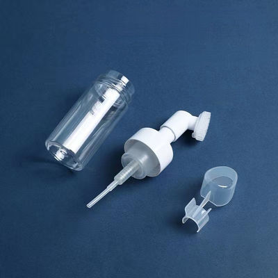 Plastic siliconen borstel schuimfles met hybride functionaliteit voor zachte massage en sanitaire cosmetische toepassing