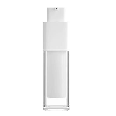 Op maat gemaakte vierkante plastic airless pompflacon voor lotioncrème in formaten van 15 ml, 30 ml en 50 ml