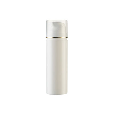 Groothandel Plastic PP luchtloze fles met UV gouden ring en 15 ml-200 ml capaciteit voor cosmetische toepassingen