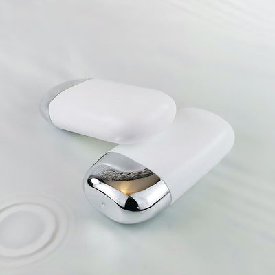 Groothandel Plastic PP Zonnebrandcrème Fles met Zilveren Dubbele Shell Dop in 30g en 50g Maten