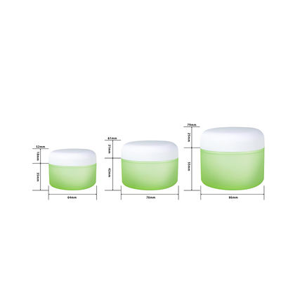 Wit Blauw Mat Oppervlak PP Plastic Cream Jar met 100% vers PP voor cosmetische verpakkingen