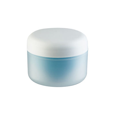 Wit Blauw Mat Oppervlak PP Plastic Cream Jar met 100% vers PP voor cosmetische verpakkingen
