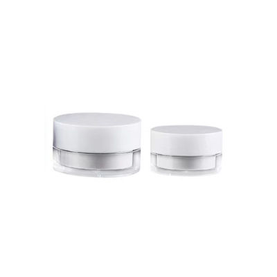 Hoog transparante 15g 30g 50g AS Plastic Double Layer Round Cream Jar