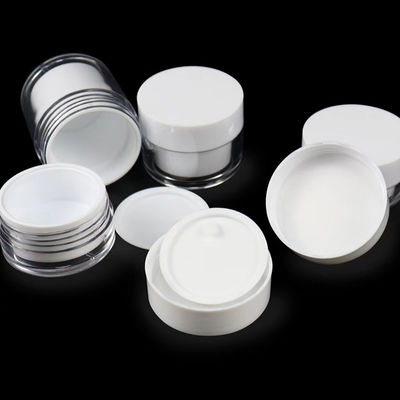 Hoog transparante 15g 30g 50g AS Plastic Double Layer Round Cream Jar