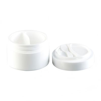 50+50g PP Plastic Cream Jar met Lepel Gemaakt van 100% vers PP en 20 dagen voor cosmetische verpakkingen