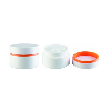 Dubbellagig PP-plastic crème potje met voedsel-grade materiaal in 10ml 30ml 50ml 75ml voor huidverzorgingscrème container