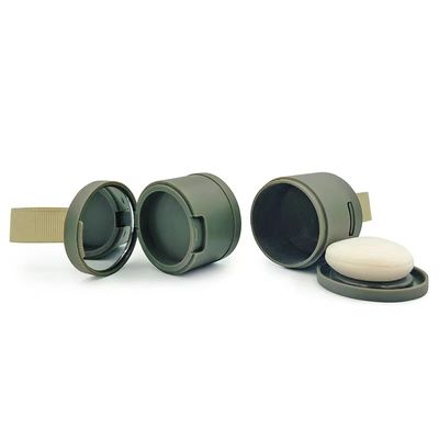 4G grootte ABS materiaal poederkas met aangepaste kleur haarlijn afwerking en spiegel inbegrepen