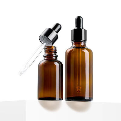 Groothandel Op maat gemaakte kleuren YB glazen essentiële oliefles met plastic drupper en zijdefilterdruk in 10 ml-100 ml capaciteit