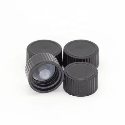 20 mm 24 mm 28 mm Zwart geribd glad plastic schroefkap Inductie afdichting pak voor cosmetische flessen