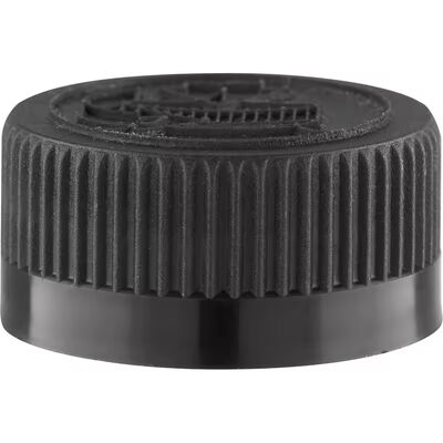 20 mm 24 mm 28 mm Zwart geribd glad plastic schroefkap Inductie afdichting pak voor cosmetische flessen