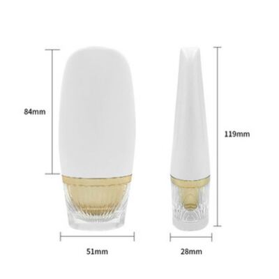 50 ml ovale vorm luxe goud zonnebrandcrème fles - High-End cosmetische plastic fles voor huidverzorging