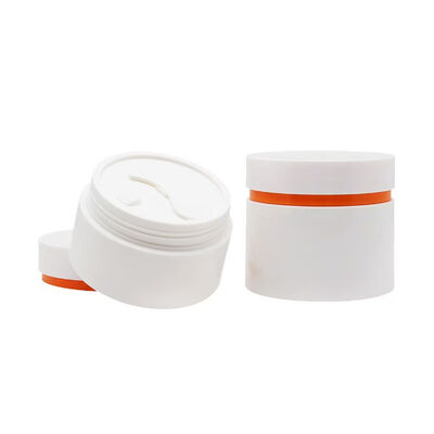 Witte cosmetische crème pot met binnendeksel voor huidverzorgingsproducten