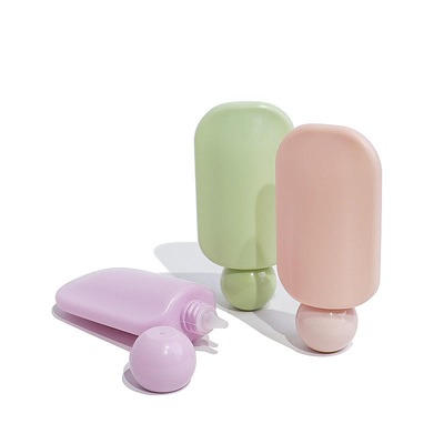 Groothandel schattig Square Face Hand Cream Fles 40ml PET Pump Zonnebrandcrème Lotion Huidverzorging Cosmetische Verpakking met Custom Logo