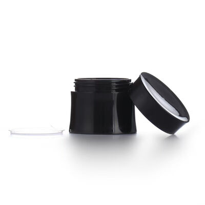 Groothandel 15 g 30 g 50 g dubbele plastic crème pot met voedselkwaliteit PP voor huidverzorging en cosmetische crèmes