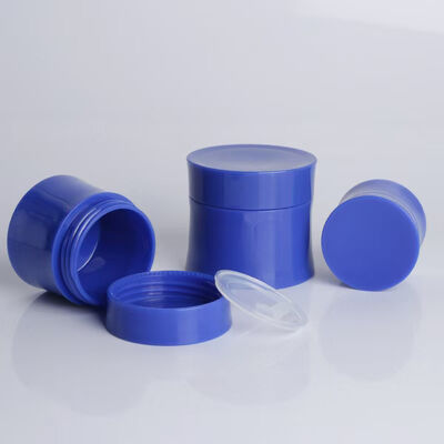 Groothandel 15 g 30 g 50 g dubbele plastic crème pot met voedselkwaliteit PP voor huidverzorging en cosmetische crèmes