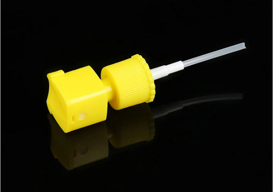 Gele 20 ml parfum pomp spuit, mini plastic spuitfles met plastic schelp