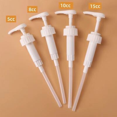 Groothandel Food Grade PP Plastic Syrup Dispenser Pump met grote dosering 8cc 10cc 30cc in 28mm 33mm 38mm Groottes