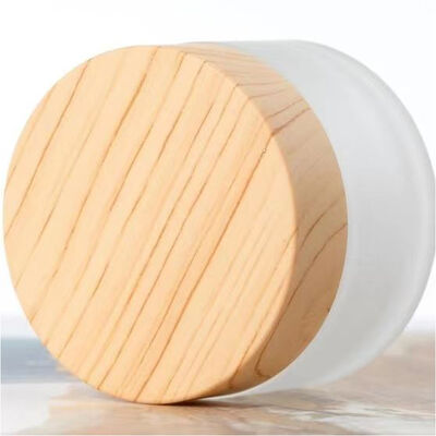 5g 10g 15g 30g 50g lege glazen potten met bevroren crème hervulbare cosmetica natuurlijke hout lekvrije reisopslagcontainers voor oogcrème gezicht masker huidverzorging