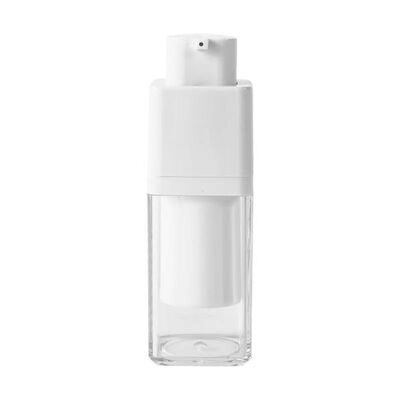 Groothandel Vierkante Vorm 15ml 30ml 50ml Airless Pomp Fles met Draaislot Pomp voor Huidverzorgingsproducten