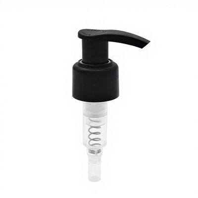 Groothandel Matte Black Lotion Pump met linker-rechts vergrendeling en aan-uit-functie voor cosmetische flessen