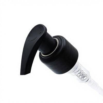 Groothandel Matte Black Lotion Pump met linker-rechts vergrendeling en aan-uit-functie voor cosmetische flessen