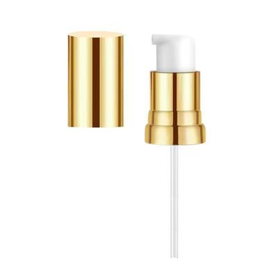 Aluminium-Plastic Anti-lek Crème Pomp Dispenser met Gouden Stempel voor Cosmetische Crème Pomp Flessen