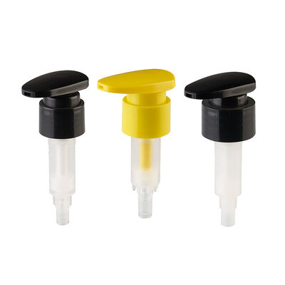 Op maat gemaakte kleuren gladde rok schroefop plastic lotionpomp en schroeflotionpomp voor cosmetische verpakkingen